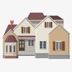 房屋住宅精致的房屋矢量图高清图片