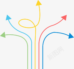 箭头五色箭头卡通箭头png免抠素材_新图网 https://ixintu.com 五色 卡通 箭头