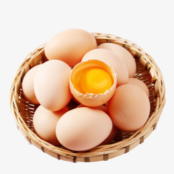 鸡蛋篮子一篮鸡蛋高清图片