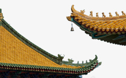 中国风屋顶免扣寺院宫殿屋顶装饰高清图片