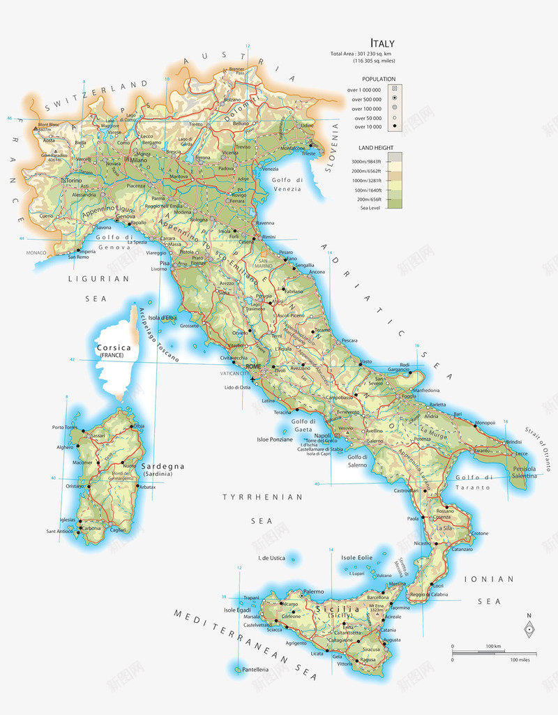 意大利板块地图png免抠素材_新图网 https://ixintu.com 世界地图 地理学 大陆板块 意大利地图 意大利城市地图 意大利旅游地图 英文备注