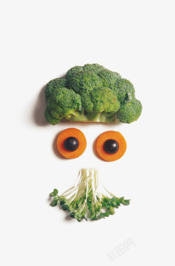绿色嫩豆芽创意蔬菜水果高清图片