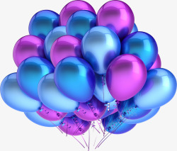 紫色国庆优惠卷气球国庆节日高清图片