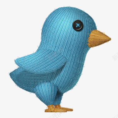 针织推特鸟令人惊叹的微博鸟图标图标