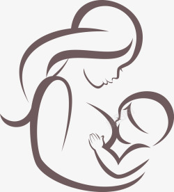 母婴用品时尚线性家庭人物绘画矢量图图标高清图片