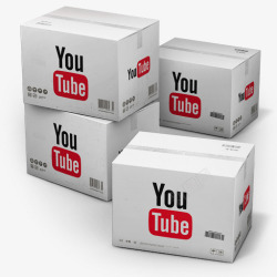 盒子标志YouTube航运盒子图标高清图片