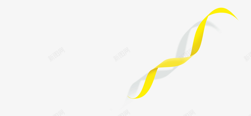 黄色丝带丝带阴影png免抠素材_新图网 https://ixintu.com 丝带 阴影 黄色