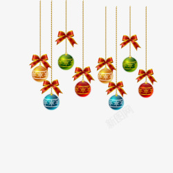 彩色铃铛圣诞悬挂铃铛高清图片