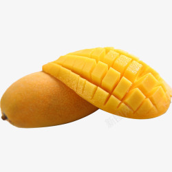 芒果皮熟透切开的芒果高清图片