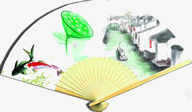 中国风图案扇子png免抠素材_新图网 https://ixintu.com 中国风 图案 扇子 清新 简约