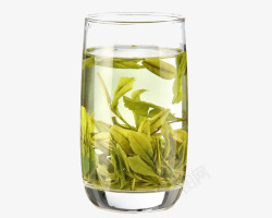 日式玻璃茶杯茶叶高清图片