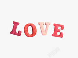 爱情主题LOVE立体字情人节红色love立体艺术字高清图片