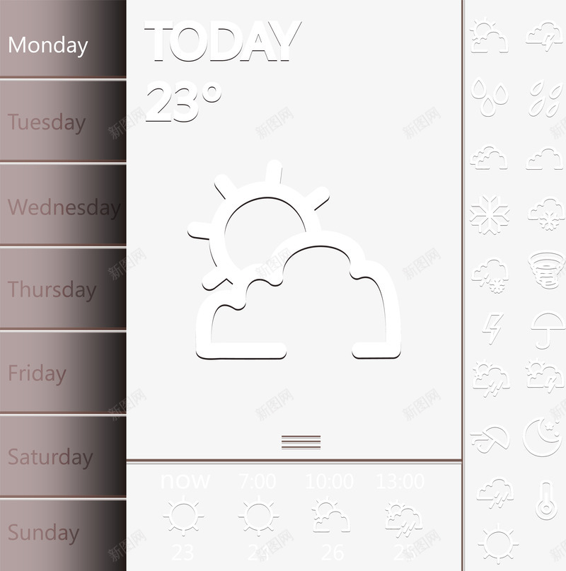 简约手机天气插件界面矢量图eps免抠素材_新图网 https://ixintu.com EPS矢量 天气插件 天气页面 手机 界面 矢量图 简约