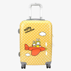 黄色米菲行李箱素材