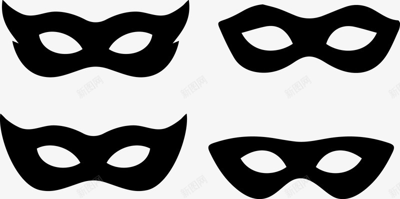 舞会面具png免抠素材_新图网 https://ixintu.com 女性 舞会 遮脸 面具 面罩 黑色