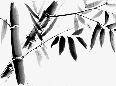 竹子png免抠素材_新图网 https://ixintu.com 中国画 中国风 手绘竹子 水墨竹子 竹叶