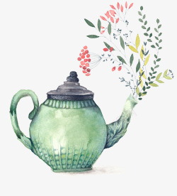 花卉茶壶茶壶高清图片