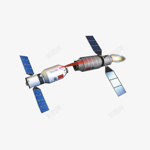 天宫对接png免抠素材_新图网 https://ixintu.com 天宫二号 宇宙 科学 航天 飞行器