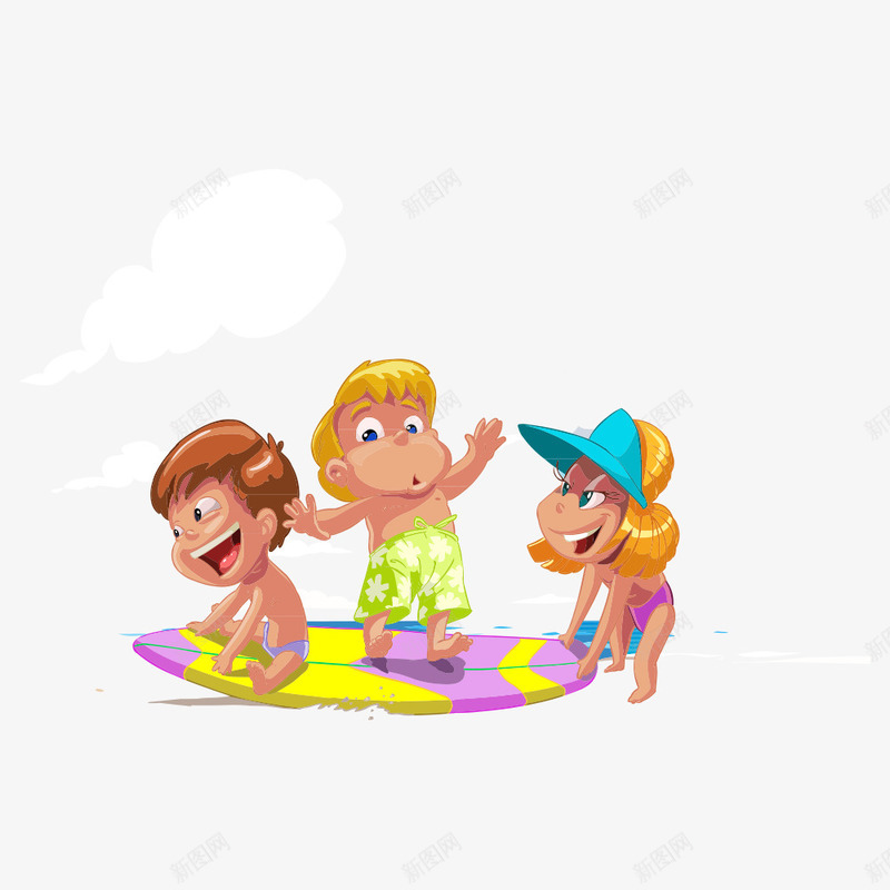 沙滩玩耍的小孩png免抠素材_新图网 https://ixintu.com 人物 人物插画 卡通人物 沙滩 玩耍 矢量人物