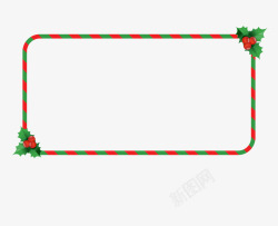 矢量条纹边框圣诞节装饰边框高清图片