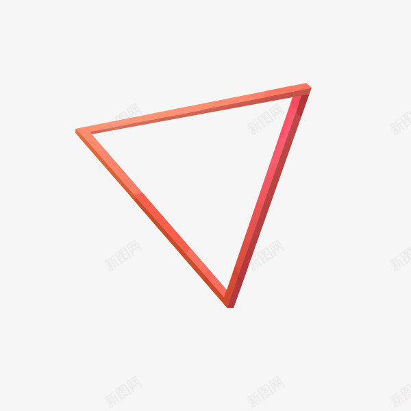 红色三角形png免抠素材_新图网 https://ixintu.com 几何点缀 发光 科技 简约 红色渐变