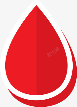 红色扁平血液血滴素材