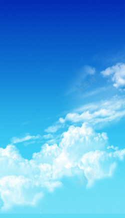 全景蓝色天空云朵医院高清图片