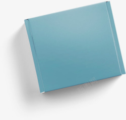 手绘蓝色盒子海报素材