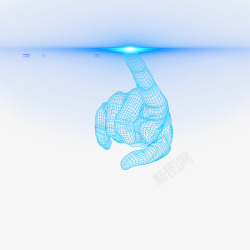 科技网格背景科技光人工智能手指特效高清图片
