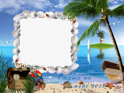 海警海滩相框高清图片