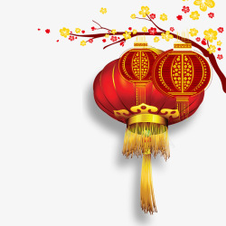 节日装饰福袋红色中国风节日灯笼装饰高清图片