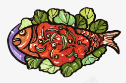 红烧鱼装饰红烧鱼套餐高清图片