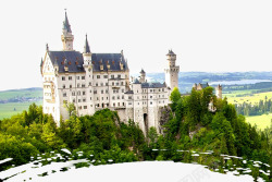 城堡建筑物德国的新天鹅堡建筑物高清图片