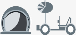太空帽子星球探测车矢量图高清图片