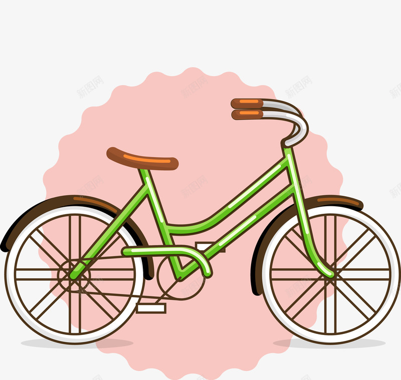 自行车手绘png免抠素材_新图网 https://ixintu.com 出行 卡通 手绘 旅行 自行车 车子 骑车