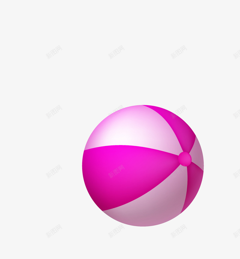 紫色沙滩皮球png免抠素材_新图网 https://ixintu.com 卡通沙滩皮球
