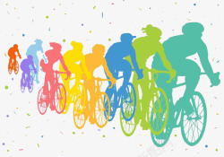 骑单车运动卡通健身运动骑单车高清图片