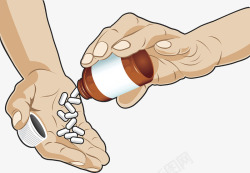 酸痛PNG插图病痛吃药高清图片
