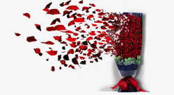 情人节展板设计淘宝天猫玫瑰花促销高清图片