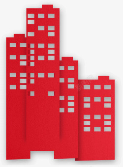 造型建筑物红色房子效果素材