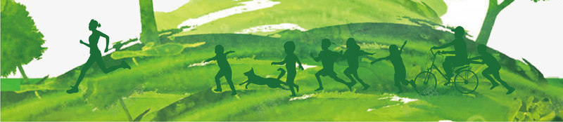 绿色清新健康低碳出行海报背景png免抠素材_新图网 https://ixintu.com 低碳出行 健康 树木 海报 清新 环保 绿色 草地
