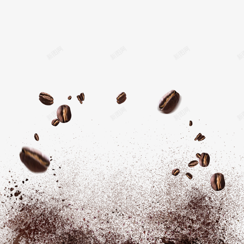 飞溅的咖啡豆咖啡粉png免抠素材_新图网 https://ixintu.com 咖啡粉 咖啡豆 粉末 飞溅 飞舞