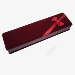 立体木红色时尚长方形盒子素材