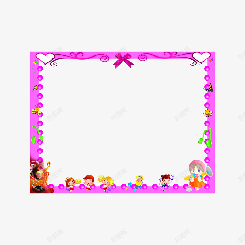儿童可爱相框png免抠素材_新图网 https://ixintu.com 儿童相框 可爱相框 粉色相框