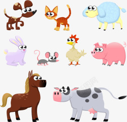 棕色小猪背景可爱卡通小动物高清图片
