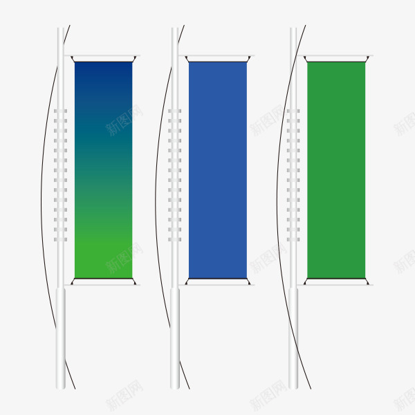 一面道旗png免抠素材_新图网 https://ixintu.com 一面 漂浮 蓝绿色 道旗
