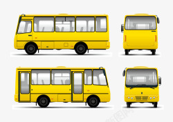 公交车黄色车交通工具素材