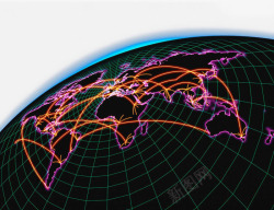 地球表面信息线路图素材
