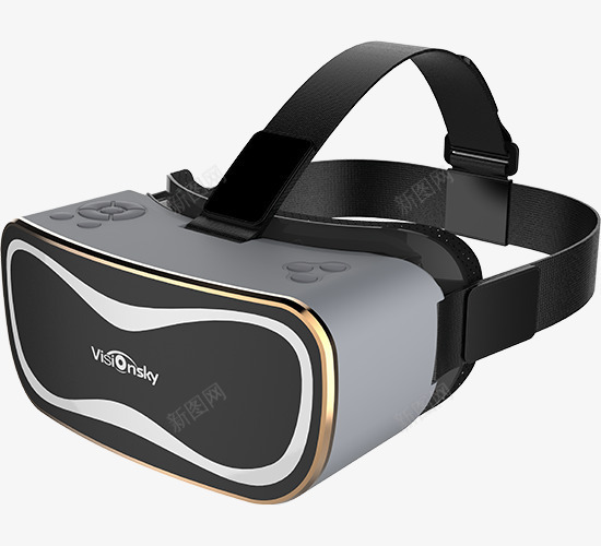 实物灰色多按钮vr盒子png免抠素材_新图网 https://ixintu.com VR设备 vr头盔 vr游戏 vr盒子 vr眼镜 可穿戴设备 头戴式 灰色 虚拟现实