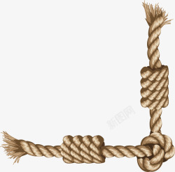 麻绳绳结结实黄色麻绳高清图片